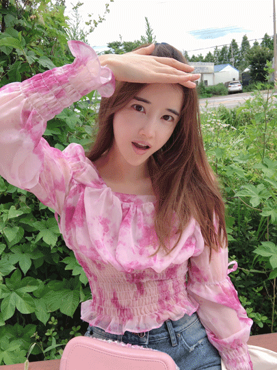 (by 가인) 핑크물감 blouse